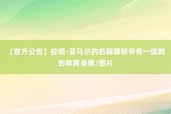 【官方公告】拉明-亚马尔的右脚踝韧带有一级毁伤体育录像/图片