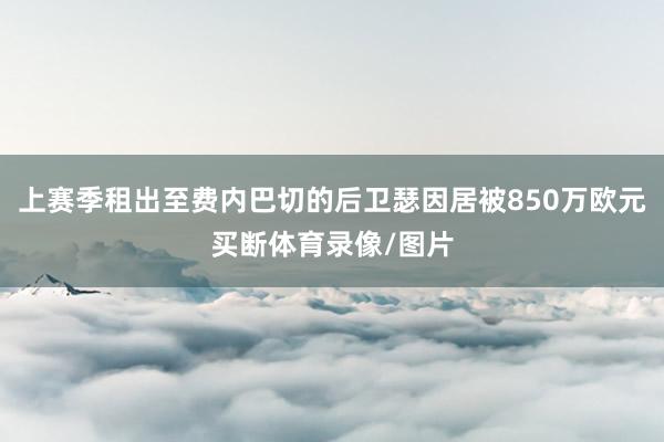 上赛季租出至费内巴切的后卫瑟因居被850万欧元买断体育录像/图片