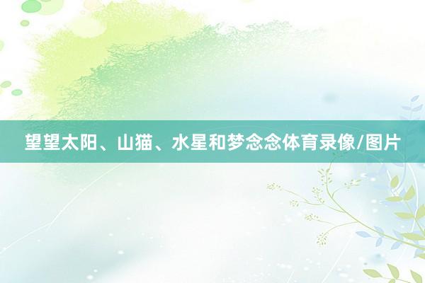 望望太阳、山猫、水星和梦念念体育录像/图片
