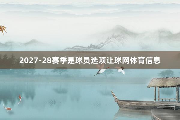 2027-28赛季是球员选项让球网体育信息