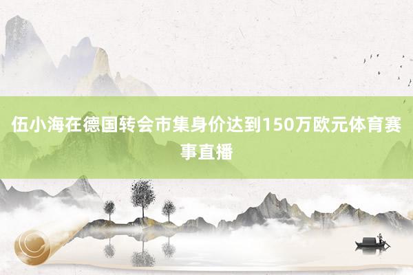 伍小海在德国转会市集身价达到150万欧元体育赛事直播