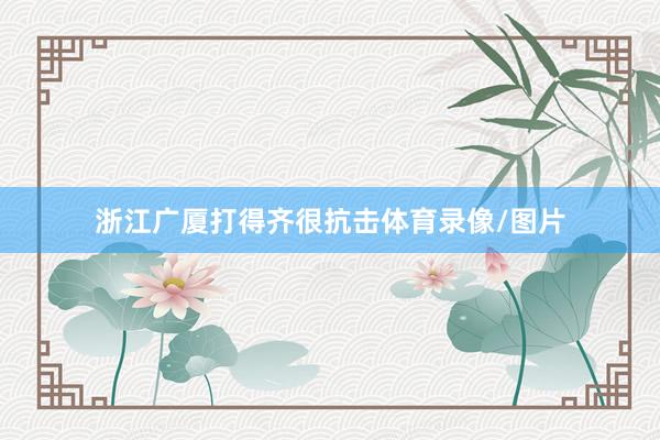 浙江广厦打得齐很抗击体育录像/图片