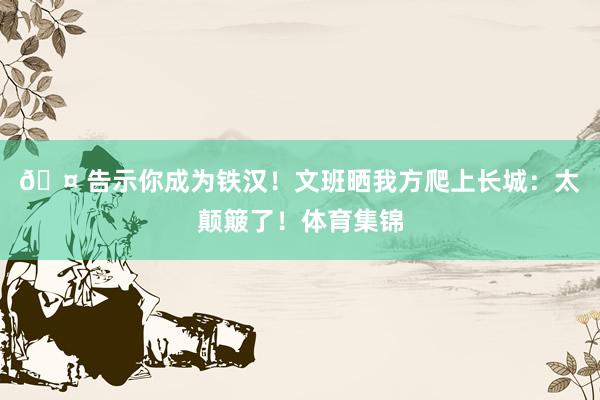 🤠告示你成为铁汉！文班晒我方爬上长城：太颠簸了！体育集锦