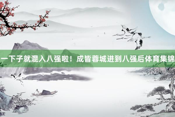 一下子就混入八强啦!成皆蓉城进到八强后体育集锦
