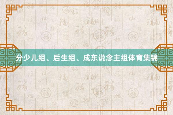 分少儿组、后生组、成东说念主组体育集锦