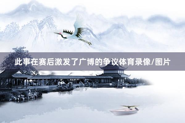 此事在赛后激发了广博的争议体育录像/图片