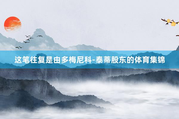 这笔往复是由多梅尼科-泰蒂股东的体育集锦