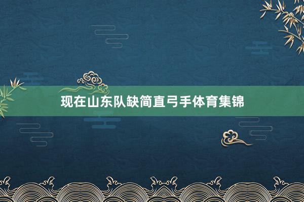 现在山东队缺简直弓手体育集锦