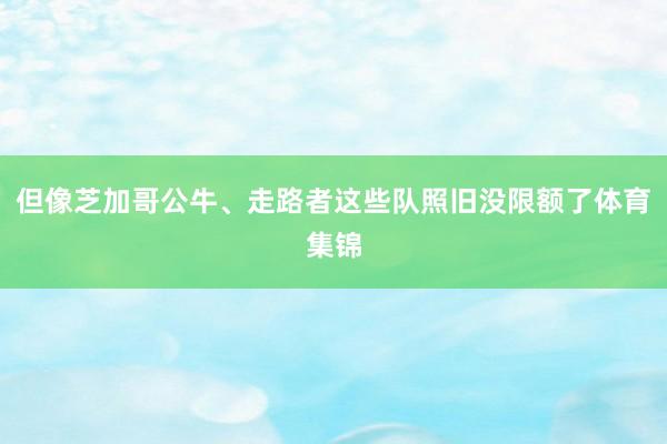 但像芝加哥公牛、走路者这些队照旧没限额了体育集锦