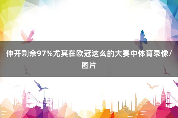 伸开剩余97%尤其在欧冠这么的大赛中体育录像/图片