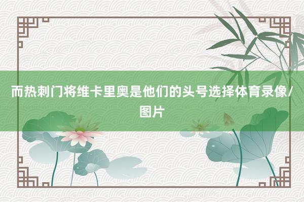 而热刺门将维卡里奥是他们的头号选择体育录像/图片