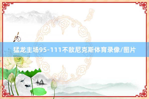 猛龙主场95-111不敌尼克斯体育录像/图片