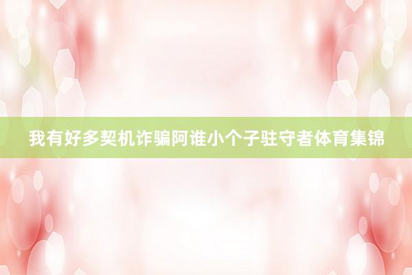 我有好多契机诈骗阿谁小个子驻守者体育集锦