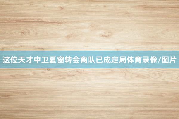 这位天才中卫夏窗转会离队已成定局体育录像/图片