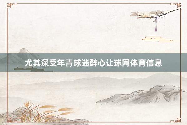 尤其深受年青球迷醉心让球网体育信息