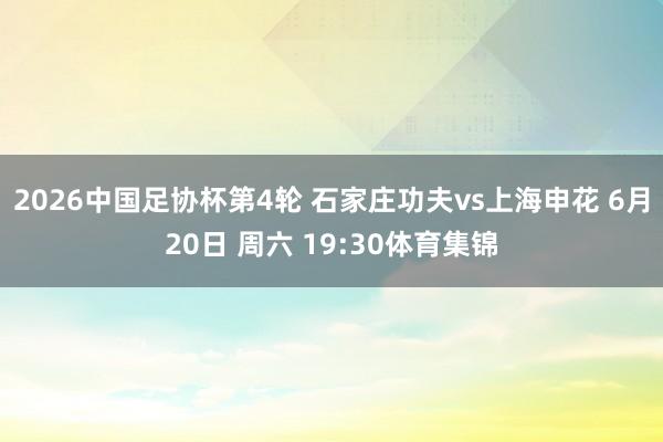 2026中国足协杯第4轮 石家庄功夫vs上海申花 6月20日 周六 19:30体育集锦