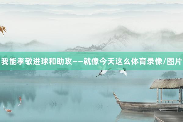 我能孝敬进球和助攻——就像今天这么体育录像/图片